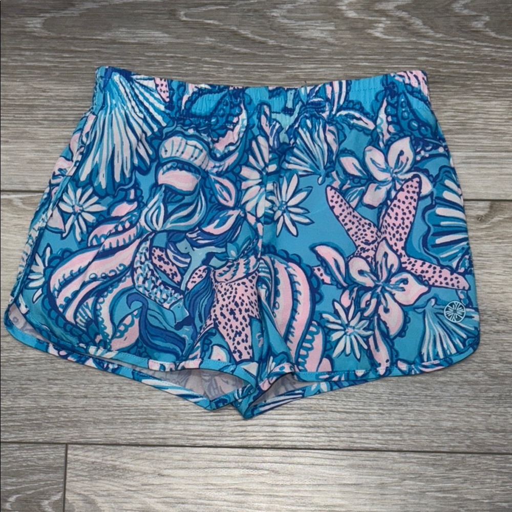Lilly Pulitzer Kids Shorts - Blue and Pink Floral